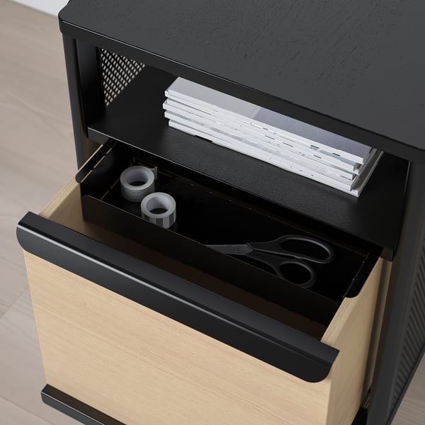 BEKANT Rangement mobile, grillage noir, 41x61 cm