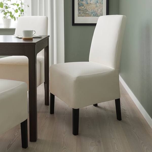 BERGMUND Chaise av housse mi-longue, noir/Inseros blanc