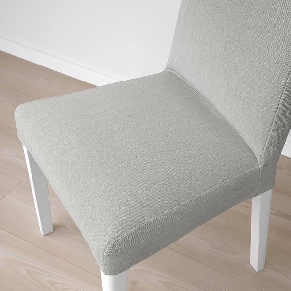 BERGMUND Chaise, blanc/Orrsta gris clair