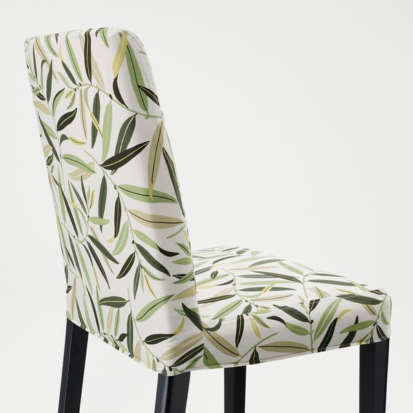 BERGMUND Chaise, noir/Fågelfors multicolore