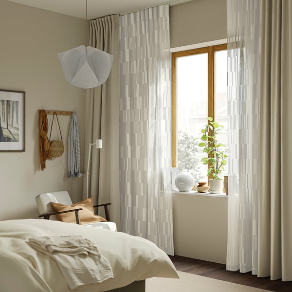 BERGNEJLIKA Rideaux filet, 2 pièces