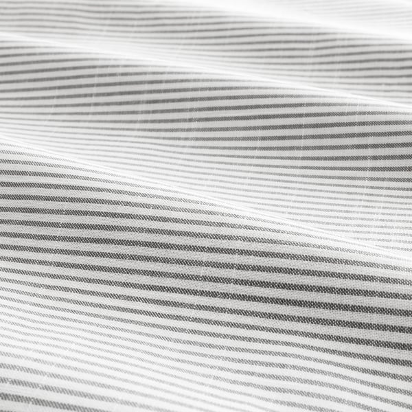 BERGPALM Housse de couette et 1 taie, gris/rayure, 150x200/50x60 cm