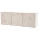 BESTÅ Combinaison rangement murale, blanc Bergsviken/beige marbré, 180x42x64 cm