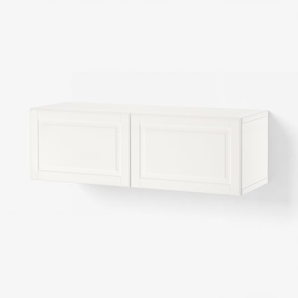 BESTÅ Combinaison rangement murale, blanc/Smeviken blanc, 120x42x38 cm
