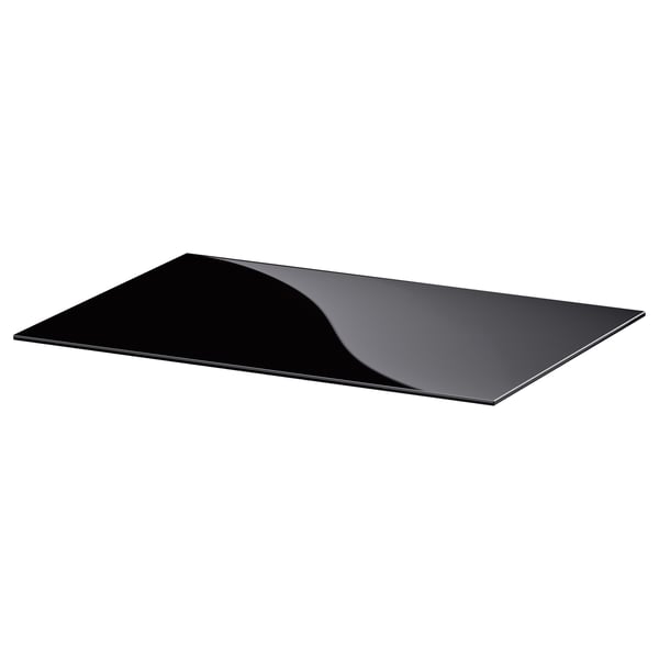 BESTÅ Plateau supérieur, verre noir, 60x40 cm