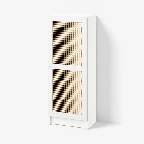 BILLY / HÖGADAL Bibliothèque avec porte, blanc, 40x30x106 cm