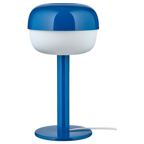 BLÅSVERK Lampe de table, bleu, 36 cm