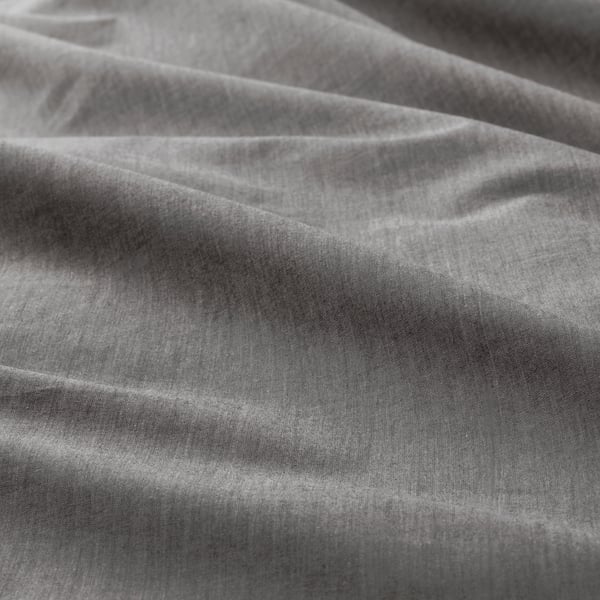 BLÅVINDA Housse de couette et 1 taie, gris, 150x200/50x60 cm