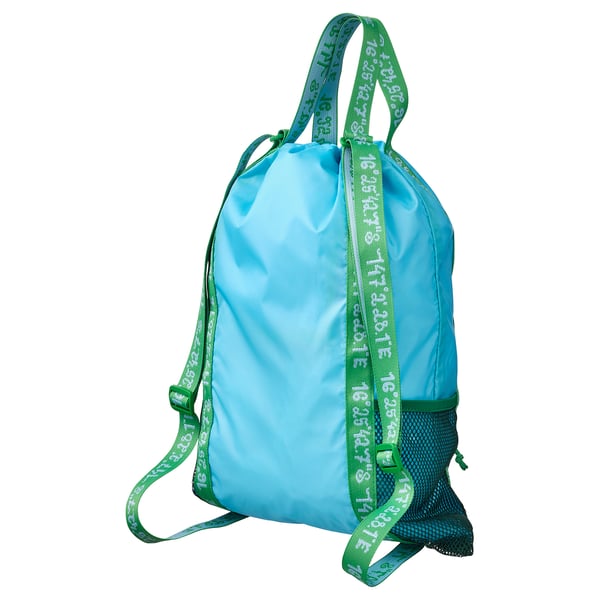 BLÅVINGAD Sac à dos, bleu/vert, 13 l
