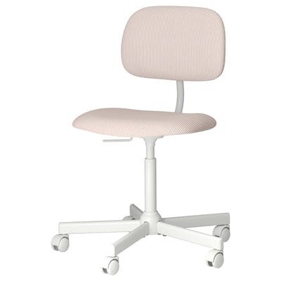 BLECKBERGET Chaise pivotante, Klovsta blanc/orange-brun
