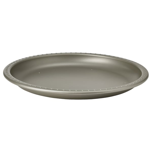 BLODOLVON Plat pour bougie, gris, 34 cm
