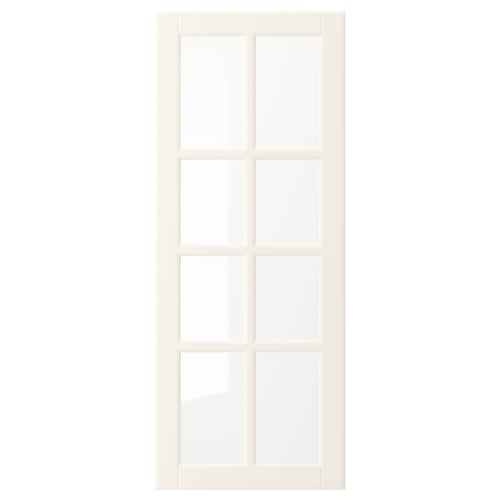 BODBYN Porte vitrée, blanc cassé, 40x100 cm