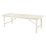 BONDHOLMEN Table, extérieur, blanc/beige, 235x90 cm