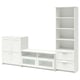 BRIMNES Combinaison meuble TV, blanc, 258x41x190 cm