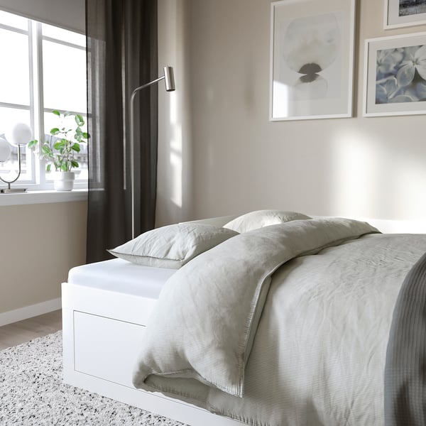 BRIMNES Lit banquette 2p (struct + matelas)