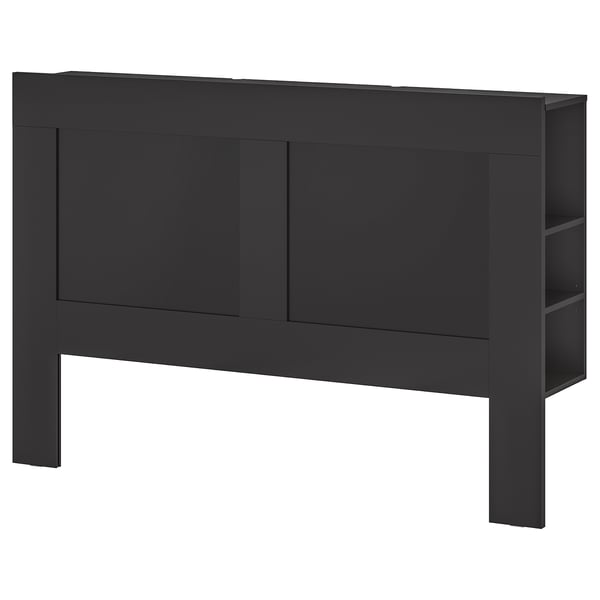 BRIMNES Tête de lit avec rangement, noir, 160 cm