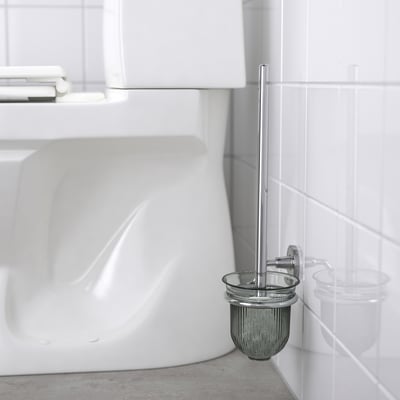 BROFJÄRDEN Brosse pour WC, effet chrome