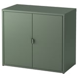 BROR Rangement 2 portes, gris vert, 76x40x66 cm