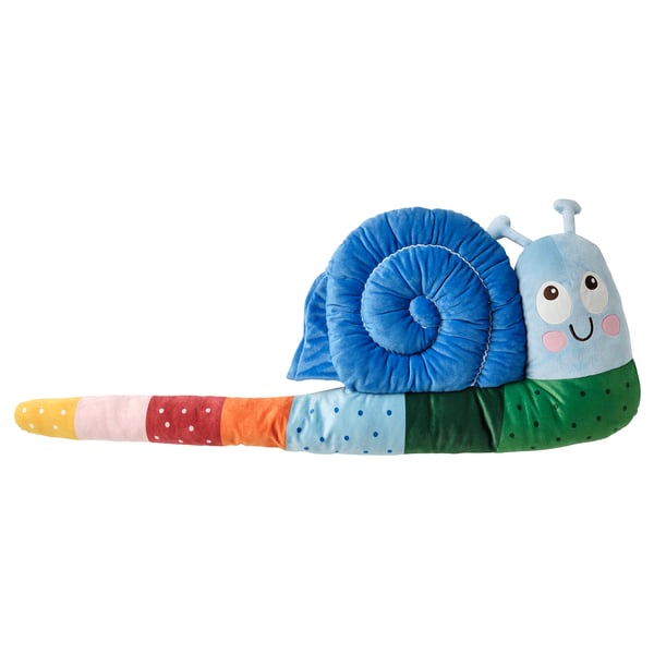BRUMMIG Coussin, forme d'escargot/multicolore, 90x36 cm