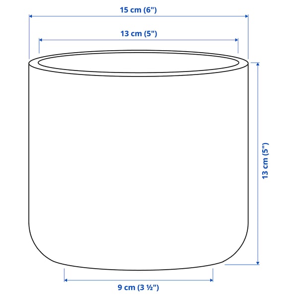 BUSKKAPRIFOL Cache-pot, intérieur/extérieur/beige, 12 cm