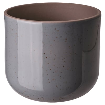 BUSKKAPRIFOL Cache-pot, intérieur/extérieur/bleu gris, 15 cm