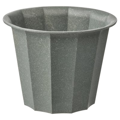 BUSKVERK Cache-pot, intérieur/extérieur gris, 9 cm