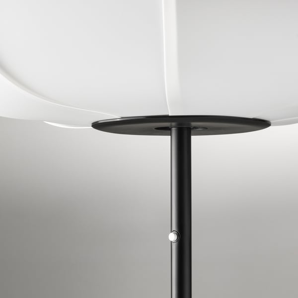 BYGGKORN Lampadaire, noir/blanc