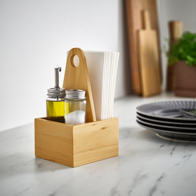 CHOKLADHAJ Support pour bocaux, bois, 12x11 cm
