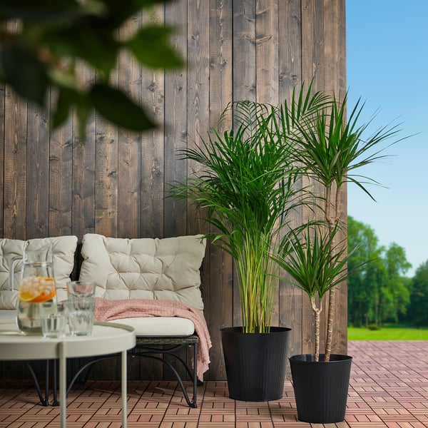 CITRONMELISS Cache-pot, intérieur/extérieur/anthracite, 24 cm