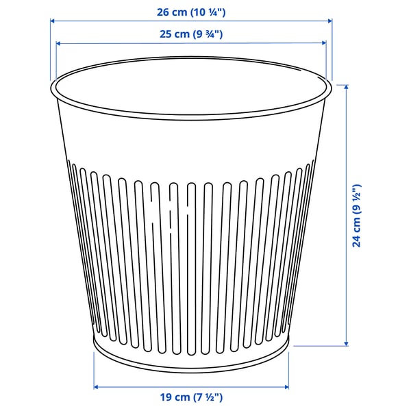CITRONMELISS Cache-pot, intérieur/extérieur/anthracite, 24 cm