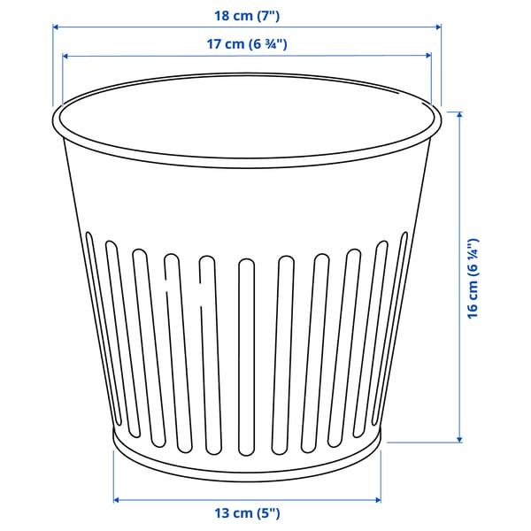 CITRONMELISS Cache-pot, intérieur/extérieur/gris, 15 cm