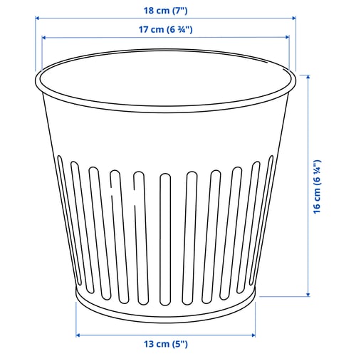 CITRONMELISS Cache-pot, intérieur/extérieur/gris, 15 cm