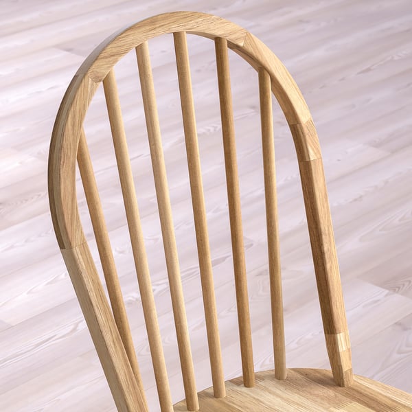 DANDERYD / SKOGSTA Table et 2 chaises, plaqué chêne blanc/acacia, 74x134/80 cm