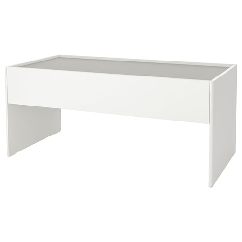 DUNDRA Table de jeu avec rangement, blanc/gris