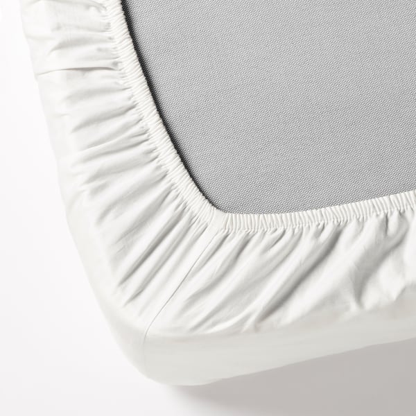 DVALA Drap housse, blanc, 180x200 cm