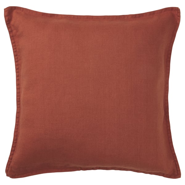 DYTÅG Housse de coussin, brun-rouge, 50x50 cm