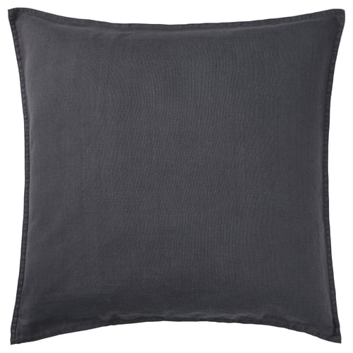 DYTÅG Housse de coussin, gris foncé, 65x65 cm