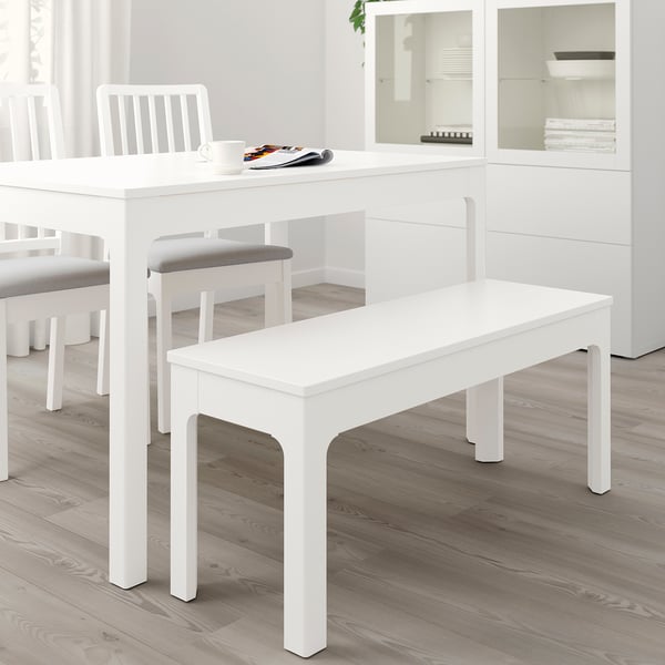 EKEDALEN Banc, blanc, 105x36 cm