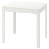 EKEDALEN Table extensible, blanc, 80/120x70 cm
