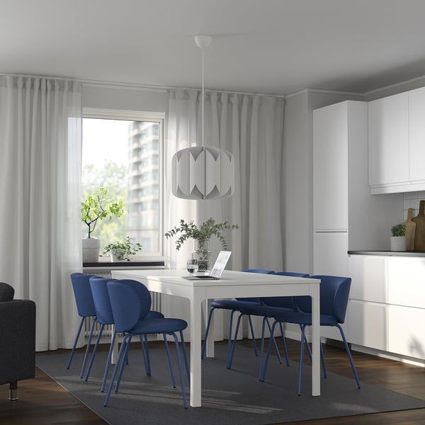 EKEDALEN Table extensible, blanc, 180/240x90 cm