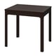 EKEDALEN Table extensible, brun foncé, 80/120x70 cm