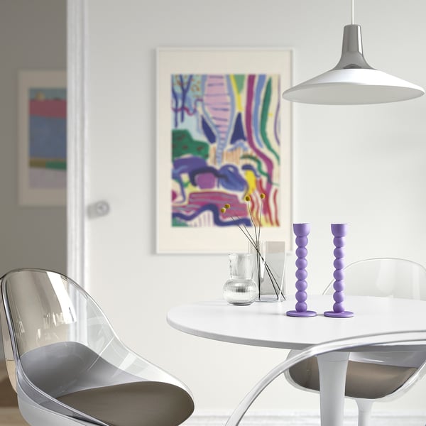 ELDIGHET Bougeoir, mauve, 27 cm