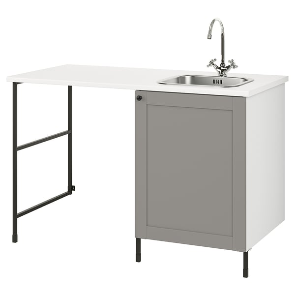 ENHET Buanderie, anthracite/caisson gris, 139x63.5x90.5 cm