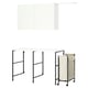 ENHET Combinaison de rangement, anthracite/blanc, 139x63.5 cm