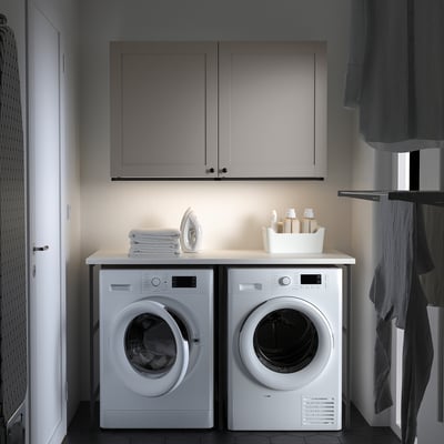 ENHET Combinaison de rangement, anthracite/caisson gris, 139x63.5x90.5 cm