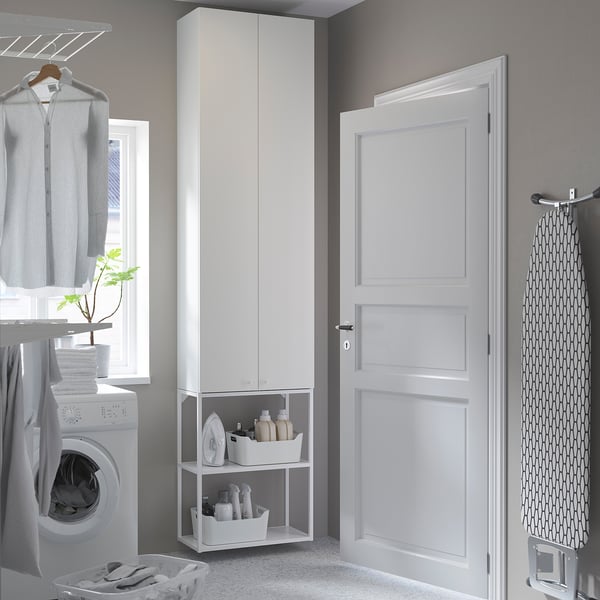 ENHET Combinaison de rangement, blanc, 60x32x255 cm
