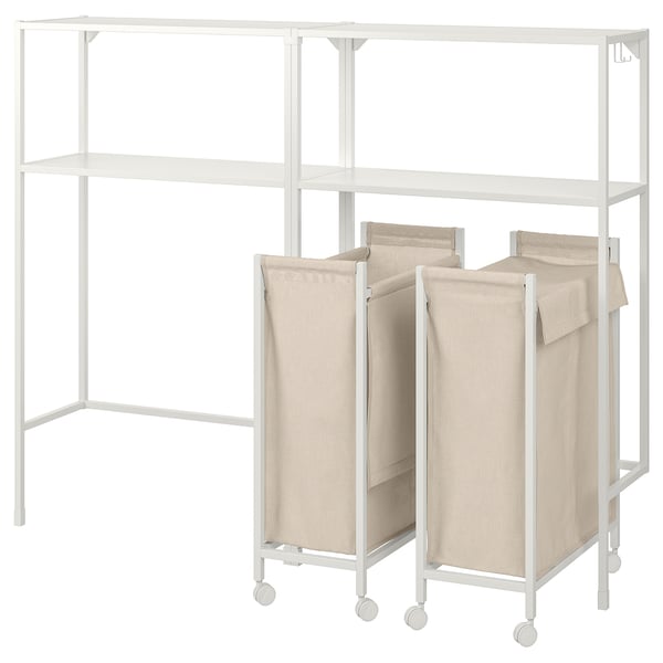 ENHET Combinaison de rangement, blanc, 160x30x129 cm