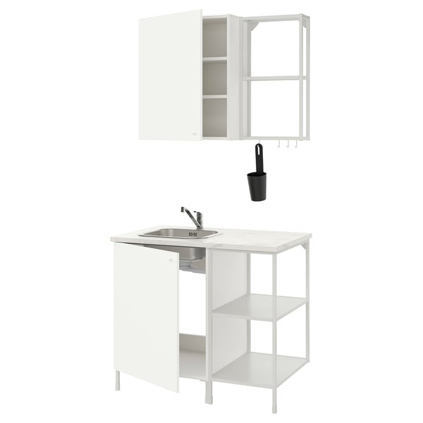 ENHET Cuisine, blanc, 103x63.5x222 cm