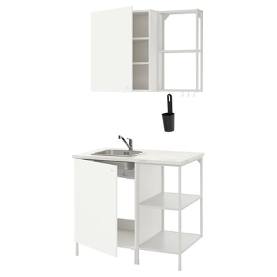 ENHET Cuisine, blanc, 103x63.5x222 cm