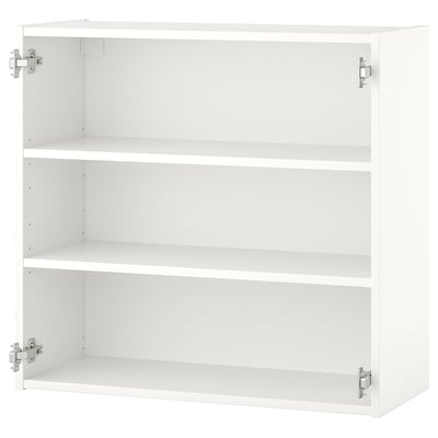 ENHET Élément mural av 2 tablettes, blanc, 80x30x75 cm